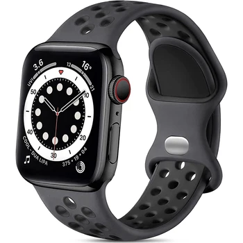 Sport Curea pentru Apple Watch Seria 7 41mm 45mm 38MM 42MM Respirabil silicon brățară Brățară pentru iWatch SE 6 5 4 3 Band 44mm 40mm