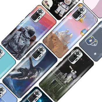 Luna Astronaut Stele Pictura Telefon Caz Pentru Xiaomi Redmi Note 8 9 10 10T Pro MAX 8A 8T 9T 9A 9C Telefon Moale Coque Funda