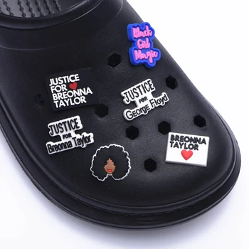 1 PVS Pantofi Farmece BLM Designer de Justiție pentru Breonna Taylor Accesorii Croc Pantofi talisman pentru Bratara si Decoratiuni