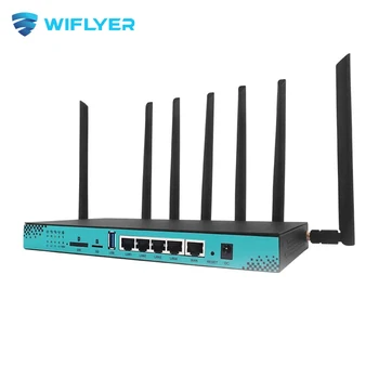 Wiflyer 5G Router 4G 1200Mbps Cartela SIM M. 2 PCIE Slot Modem LTE 2.4 G Wireless 5.8 GHz WiFi 4*LAN GPS Openwrt 256MB Flash 16MB