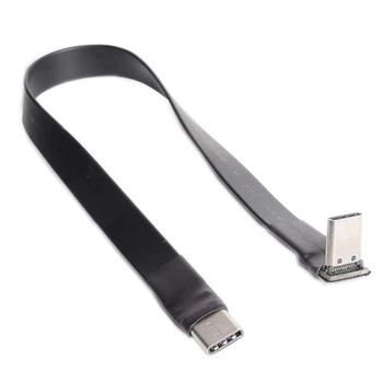 USB 3.1 Tip C Tip C Cablu de Extensie de 90 de Grade Adaptor FPC FPV Panglica Plat C Cablu USB 3A 10Gbps Ecranare EMI