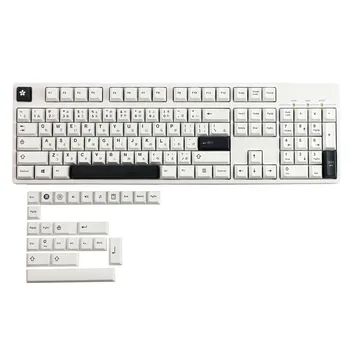 129 Cheile negru și Alb Japonez Taste Cherry Profil PBT Sublimare Mecanice Keyboard Keycap Pentru MX Comutator 61/64/68