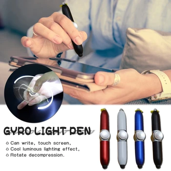 1 BUC Gyro Stilou de lumină LED Pix Rotativ Filare Jocuri Pen Stylus Touch screen Pen Copii Scris de Jucărie Pixuri Cadou de Crăciun