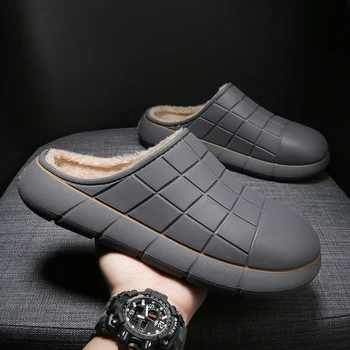 2021 Bărbați Acasă de Pluș, Papuci de Confort Moale Cald Papuci Femei cu Fund Gros Pantofi de Înaltă calitate, Interior Non-alunecare de Cupluri Zapatos