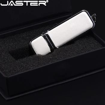 JASTER unitate flash USB Black box Memory stick Personalizat logo-ul Pen drive Alb din Piele Pendrive cadouri de Afaceri 128GB 64GB 32GB 16GB