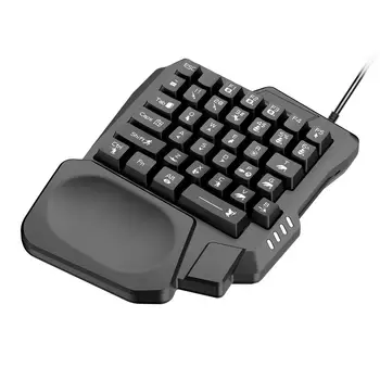 Jumătate Tastatura Mâna Stângă Tastatura cu Fir Tastatură de Gaming Cu RGB cu iluminare din spate Și 35 De Chei Pentru Gamer Mini Tastatura Gaming Portabil fãrã f