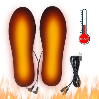 5pair Încălzit Tălpi interioare de Iarnă Electrice USB Încălzire Picioarele Calde Termică Pantofi Șosete Pad Încălzit Branțuri Lavabile Picior Febra Unisex
