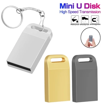 Rezistent la apa Stick USB de Moda Pendrive Mini buton de Metal USB Flash Drive Mobil disc de stocare de 64GB Pen drive personal memory stick