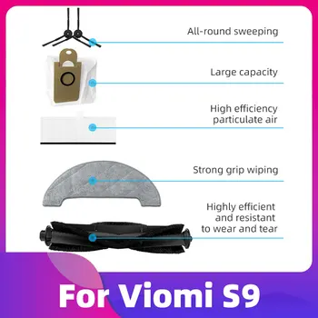 Pentru Xiaomi Viomi S9 Robot Aspirator Accesorii Piese De Schimb Principale Perie Laterală Filtru Hepa Sac De Praf Mop Cârpe Oar Piese De Schimb