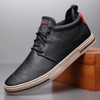 Piele de înaltă Calitate de Moda Negru Adidasi Barbati Zapatos Hombre Barbati Casual Balerini Pantofi 2021 Noi y89