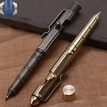 Alamă Pen Manual mitralieră Creativ Retro Cupru Pur Bambus Secțiunea Pen Papetărie de Birou High-end, Cadou Stilou