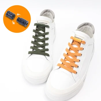 Colorat FRUMOS Capsula Nu-și lege Șireturile pentru Adult și Copil Adidași Plat Elastic Tieless Șireturi de Pantofi Cataramă de Metal de Blocare Șiret