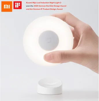 Nou Original Xiaomi Mijia Lumina De Noapte Din Generatia A 2-Luminozitate Reglabilă Infrarosu Smart Senzor De Corpul Uman Cu Bază Magnetică