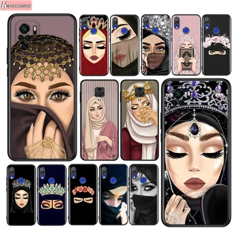 Arab Hijab Fata Regina Capac de Silicon Pentru Xiaomi Redmi Note 10 10 9 9 Pro Max 9M 8T 8 7 6 5 Pro 5A Caz de Telefon