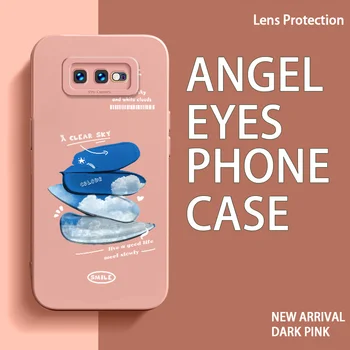Angel Eyes Caz pentru sumsung Galaxy S10e S8 S9 S11E S20 S21 FE Plus S22 Ultra 5G Brushwork Nor de Silicon Telefonul Caz Simplu Text