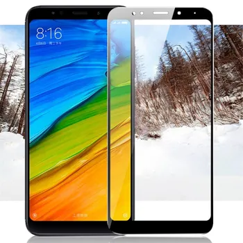 Pentru Xiaomi redmi 5 plus pahar redmi5 ecran protector de acoperire complet alb și negru proteja de film Pentru xiaomi redmi 5 sticlă călită