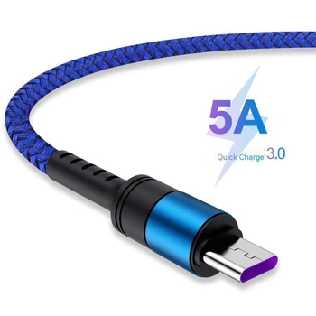 5A C Cablu USB Super-Rapid de Încărcare Pentru Xiaomi, Huawei P30 Samsung A50 Accesorii de Telefon Mobil de Încărcare Rapidă 3.0 USB de Tip C Cablu
