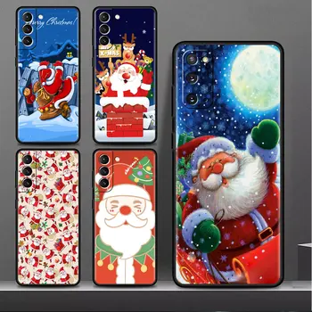 Bara de protecție Caz Pentru Samsung Galaxy S22 Ultra S21 FE S20 Plus S10 Lite Telefon Acoperi S10e S9 S8 S7 Silicon Funda crăciun Moș Crăciun