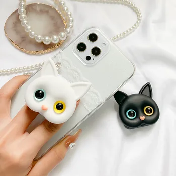 3D Pisica Universal Pliabil Deget Inelul de Telefon Suportul de Prindere Tok Telefon, Priza pentru IPhone Samsung Telefon Consolă cu Oglindă