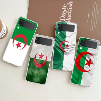 Algeria Flag Pentru Samsung Galaxy Z flip 4 Sac Transparent de Telefon Cover Pentru Galaxy Z Flip 3 Caz rezistent la Socuri Greu PC-ul Shell Funda Sac