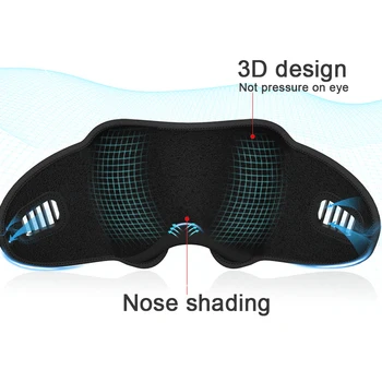 3D Masca de Somn Respirabil Ochi Patch-uri de Dormit Ajutor Măști de Ochi Mască De 100% a Bloca Lumina Mască de Dormit legat la Ochi Restul Slaapmasker