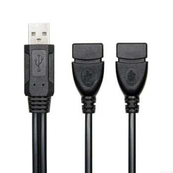 USB 2.0, 1 mascul la 2 Dual USB de sex Feminin din centrul de Date Adaptor Y Splitter USB de Încărcare Cablu de Alimentare Cablu Cablu de Extensie