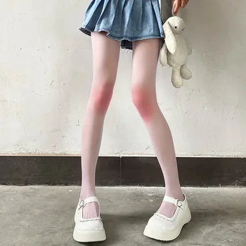 Stil japonez Drăguț Fard de obraz Chilot Femei Gradient de Colanti de Culoare JK Ultra-Subțiri de Ciorapi Gradient de Culoare Șosete Fete Kawaii