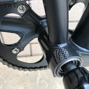TWTOPSE Carbon Ciclism Biciclete de Jos a Suportului Sticker Protectie Pentru Brompton 3SIXTY Pliere Cadru de Bicicletă BB Protector accesorii