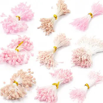 Romantica de Culoare Roz Artical Serie de Flori de Trandafir Stamen 1mm/3mm/5mm Pentru Decorare Tort/Meserii/Nailon Flori DIY Accesorii Cadou