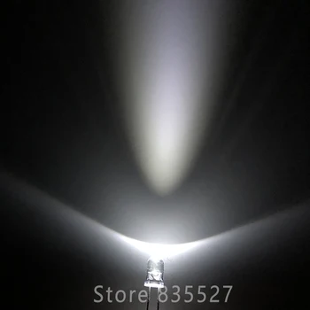 1000pcs/LOT ac Lung picioare 26-28 mm F5 5MM LED-uri Rotunde Apă Clar Alb Super-Luminos LED-diodă emițătoare de lumină Kit DIP margele Lampa