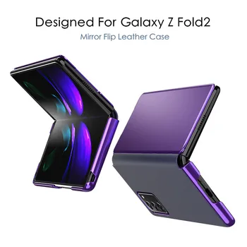 Oglinda Piele Flip case pentru Samsung Galaxy Z Fold 3 ProtectiveCover Pentru Galaxy Z Fold3 2 Carcasa