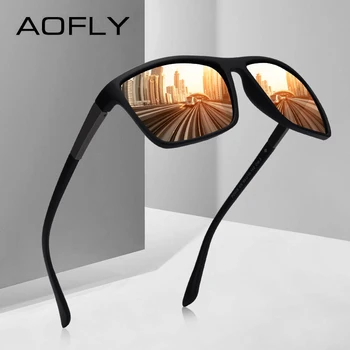 AOFLY DESIGN de BRAND de ochelari de Soare Barbati de Conducere de sex Masculin Polarizat Ochelari de Soare Vintage Cadru Pătrat Ochelari de Oculos Gafas UV400 AF8103