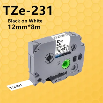Nou Compatibil pentru Brother Tze231 tze bandă tze231 TZ231 Tze-231 12mm imprimanta panglica P-touch Label Maker PTD-210
