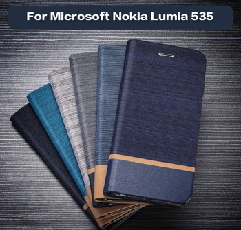 Pu Piele Caz Pentru Microsoft Nokia Lumia 535 Flip Book Case Silicon Moale Capacul Din Spate Pentru Nokia Lumia 535 De Afaceri Portofel Caz