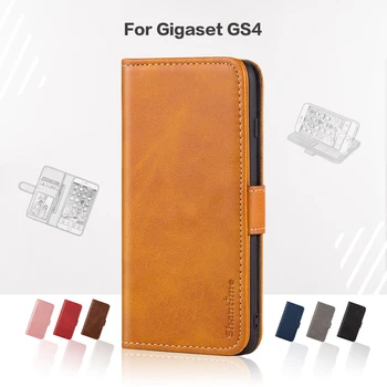 Flip Cover Pentru Gigaset GS4 Caz de Afaceri din Piele de Lux Cu Magnet Portofel Caz Pentru Gigaset GS4 Capacul Telefonului